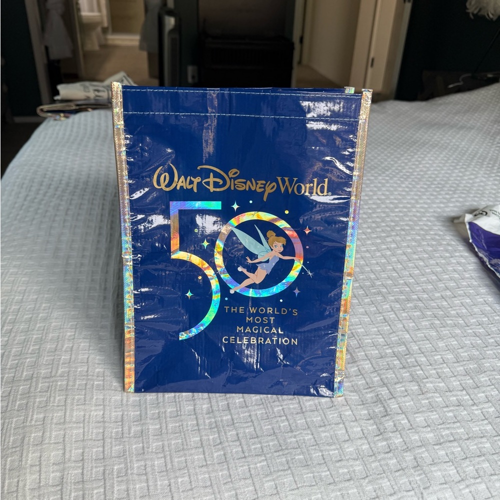 Disney World 50th Anniversary Collectible Bag - Blue and Gold